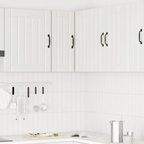 Kitchen Wall Corner Cabinet White Engineered wood Mediu...