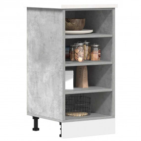 Bottom Cabinet Concrete gray Engineered wood 15.7x17.5x...