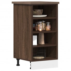 Bottom Cabinet Brown Oak Engineered Wood Medium