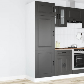 Kitchen Cupboard Black Engineered wood Tall Adjustable ...