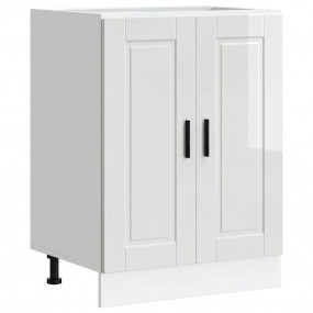 Kitchen Base Cabinet High gloss white Engineered wood M...
