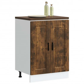 Kitchen Base Cabinet Smoked Oak Engineered Wood