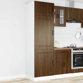Kitchen Cupboard Brown oak Engineered wood 77.6 in tall
