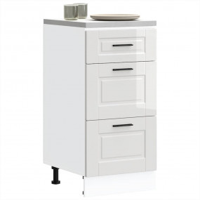 Kitchen Base Cabinet High gloss white Engineered wood C...