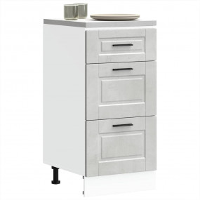 Kitchen Base Cabinet Concrete grey Engineered wood Medi...
