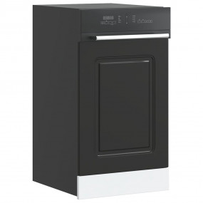 Dishwasher Panel Black Engineered Wood 17.7 in x 0.6 in...