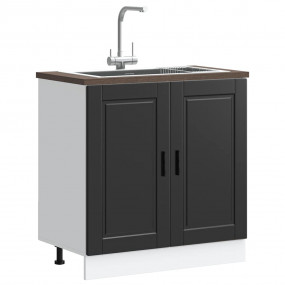 Sink Base Cabinet Black Engineered wood 31.5x18.1x32.1 ...