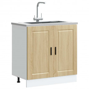 Sink Base Cabinet Sonoma Oak Engineered Wood 31.5x18.1x...