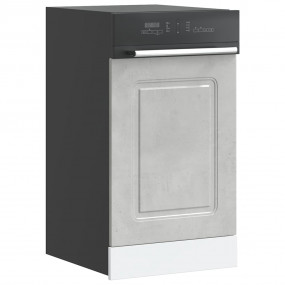 Dishwasher Panel Concrete Grey Engineered Wood 17.7x0.6...