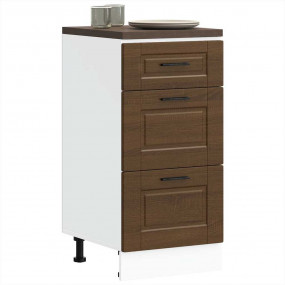 Kitchen Base Cabinet Brown Oak Engineered Wood