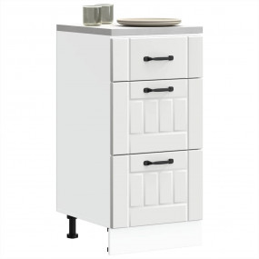 Kitchen Base Cabinet White Engineered wood Medium Adjus...