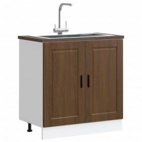 Sink Base Cabinet Brown oak Engineered wood 31.5 x 18.1...