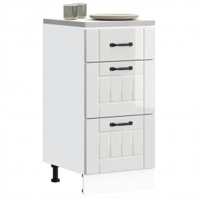 Kitchen Base Cabinet High Gloss White Engineered Wood