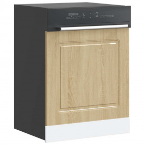Dishwasher Panel Sonoma oak Engineered wood 23.6 x 0.6 ...