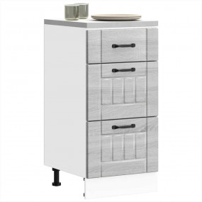 Kitchen Base Cabinet Grey sonoma Engineered wood Standa...