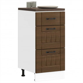 Kitchen Base Cabinet Brown oak Engineered wood Medium