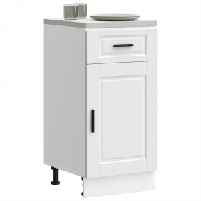 Kitchen Base Cabinet White Engineered wood Medium Adjus...
