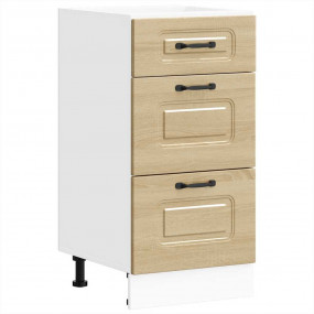 Kitchen Base Cabinet High gloss white Engineered wood M...