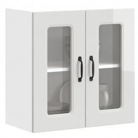 Kitchen Wall Cabinet High Gloss White Engineered wood a...