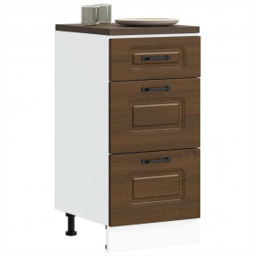 Kitchen Base Cabinet Brown oak Engineered wood Compact