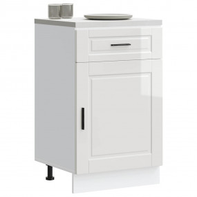 Kitchen Base Cabinet High gloss white Engineered wood