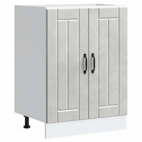 Sink Base Cabinet Concrete Grey Engineered Wood Height ...