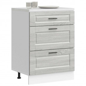 Kitchen Base Cabinet Grey Sonoma Engineered Wood