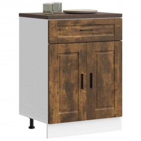 Kitchen Base Cabinet Smoked Oak Engineered Wood Standar...