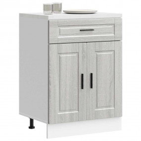 Kitchen Base Cabinet Grey sonoma Engineered wood Medium