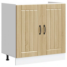 Sink Base Cabinet Sonoma Oak Engineered Wood Overall: M...