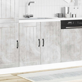 Sink Base Cabinet Concrete Grey Engineered Wood Standar...