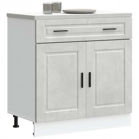 Kitchen Base Cabinet Concrete Gray Engineered Wood