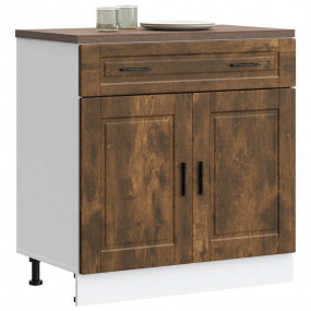 Kitchen Base Cabinet Smoked Oak Engineered Wood Standar...