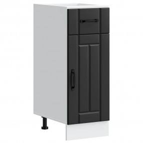 Kitchen Base Cabinet Black Engineered wood Adjustable F...