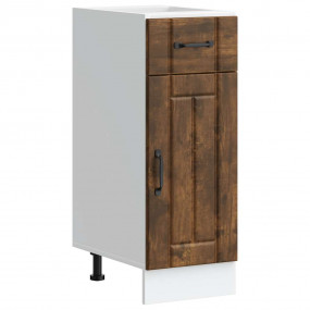 Kitchen Base Cabinet Smoked Oak Engineered Wood Compact