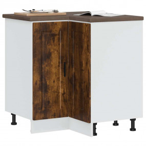Kitchen Corner Base Cabinet Smoked Oak Engineered Wood ...