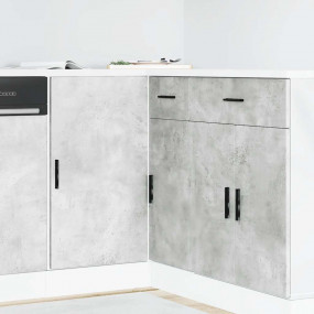 Sink Base Cabinet Concrete Grey Engineered Wood