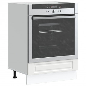 Oven Cabinet White Engineered Wood Compact Adjustable F...