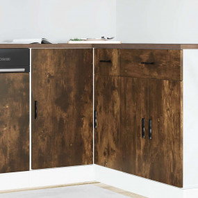Sink Base Cabinet Smoked oak Engineered wood Standard