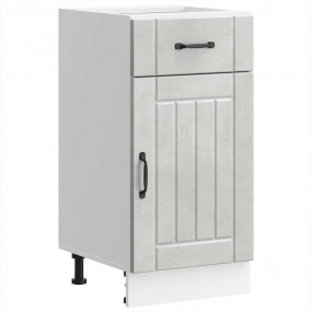 Kitchen Base Cabinet Concrete grey Engineered wood Stan...
