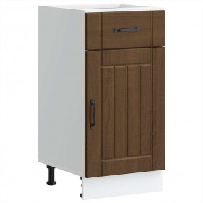 Kitchen Base Cabinet Brown Oak Engineered Wood Medium