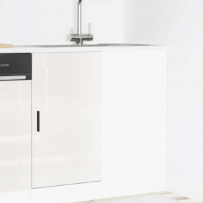 Kitchen Base Cabinet High gloss white Engineered wood