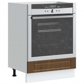 Oven Cabinet Brown oak Engineered wood Compact Adjustab...