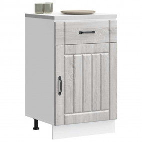 Kitchen Base Cabinet Grey Sonoma Engineered Wood Medium