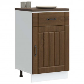 Kitchen Base Cabinet Brown Oak Engineered Wood Medium