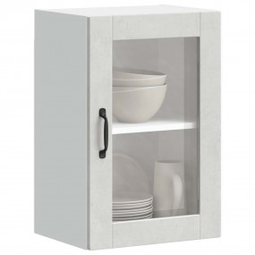 Kitchen Wall Cabinet Concrete grey Engineered wood, Gla...