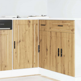Kitchen Base Cabinet Artisan Oak Engineered Wood Medium