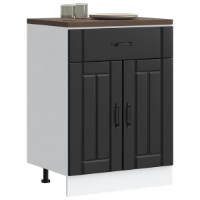 Kitchen Base Cabinet Black Engineered wood Standard
