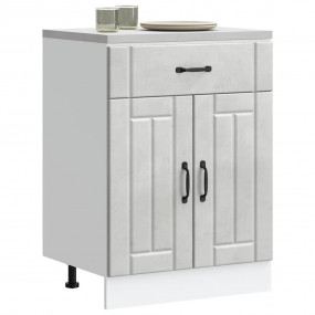 Kitchen Base Cabinet Concrete grey Engineered wood Adju...