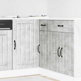 Sink Base Cabinet Concrete Grey Engineered Wood Medium